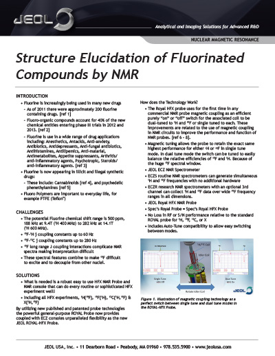JEOL Structure Elucidation of Fluorinated Compounds by NMR